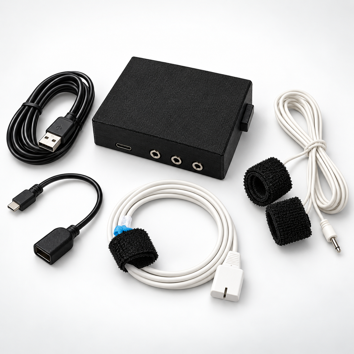 גרסת פוליגרף NANO עם 2 חיישנים עם USB או BLE להקלטה באייפון ואנדרואיד. עם שילוב AI, תוצרת מומחים