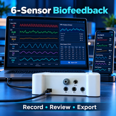 BioSignals 6-Sensor Biofeedback & Research Kit for PC and Mobile