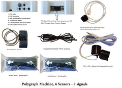Polygraph with 6 sensors. Real Professional Lie Detector made by experts. Excellent product, start making money now.