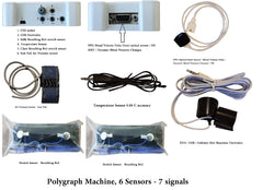 Polígrafo V-6 con cámara de video 3D. Con integración de IA. Excelente producto que incluye BLE/USB con integración de IA. Fabricado por expertos.