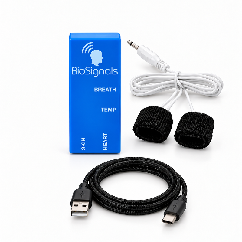 BioSignals BLUE Biofeedback - GSR with USB-A to USB-C cable