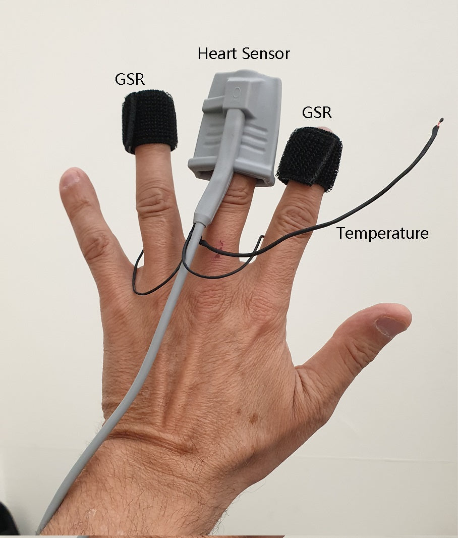 Biofeedback 5 sensors Bluetooth device. Professional machine for clinical or home use