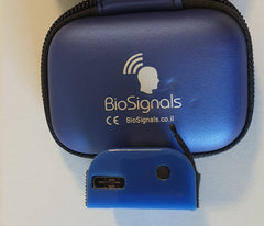 Biofeedback wireless BLE Finger device with 3 sensors. Professional product for clinical or home use.