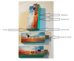 Biofeedback Green Box with 2 sensors. Professional product for clinical or home use.